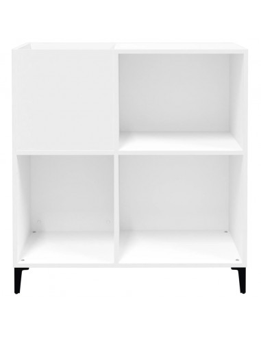 Mobile Porta Dischi Bianco 84,5x38x89 cm in Legno Multistrato