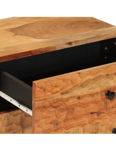 Comodino 50x33x60 cm in Legno Massello di Acacia