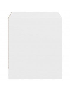 Comodino con Anta in Vetro Bianco 35x37x42 cm 2