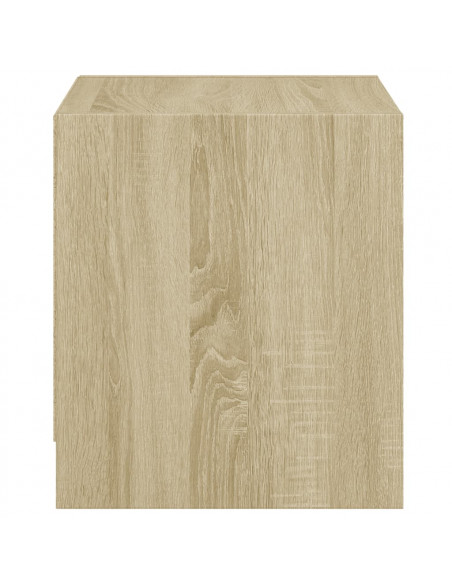 Comodini con Ante in Vetro 2pz Rovere Sonoma 35x37x42 cm