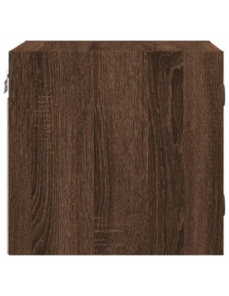 Comodini con Ante in Vetro 2pz Rovere Marrone 35x37x35 cm