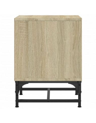 Comodini con Ante in Vetro 2pz Rovere Sonoma 35x37x50 cm