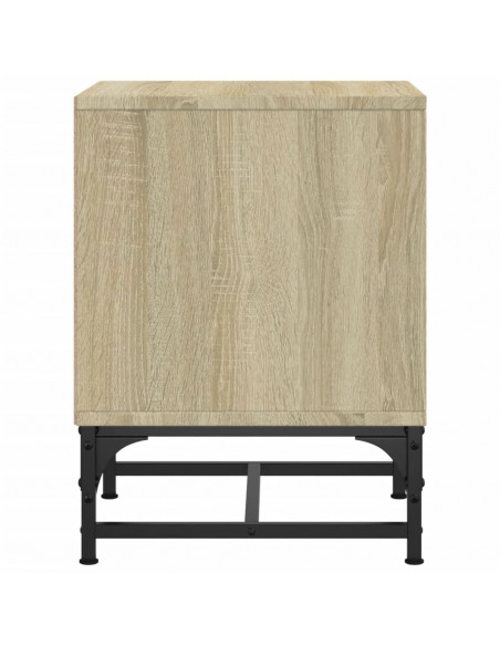 Comodini con Ante in Vetro 2pz Rovere Sonoma 35x37x50 cm