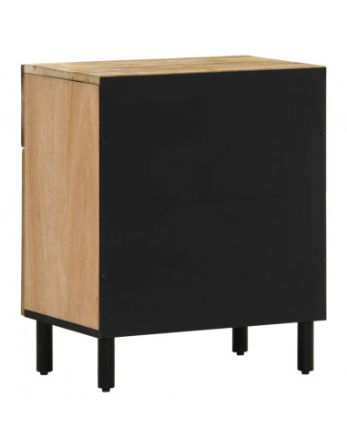 Comodino 50x33x60 cm in Legno Massello di Mango