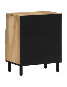 Comodino 50x33x60 cm in Legno Massello di Mango 2