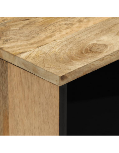 Comodino 50x33x60 cm in Legno Massello di Mango