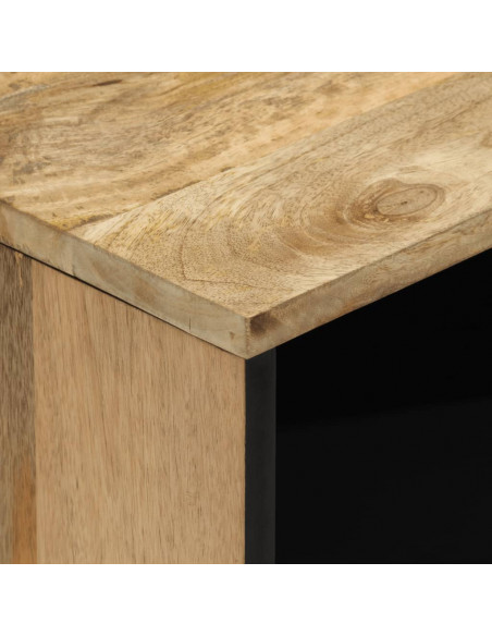 Comodino 50x33x60 cm in Legno Massello di Mango