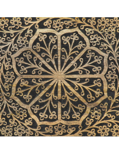 Comodino 50x33x60 cm in Legno Massello di Mango