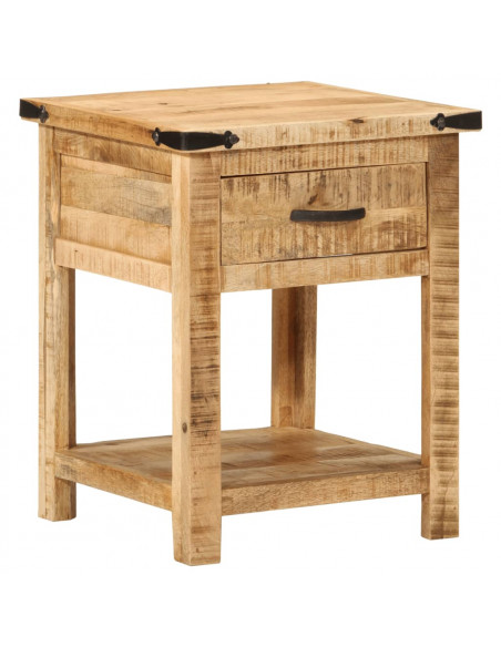 Comodino 40x40x50 cm in Legno Massello di Mango