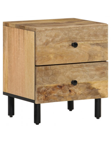 Comodini 2pz 40x33x46 cm in Legno Massello di Mango
