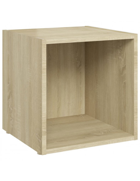 Mobili Porta TV 2pz Rovere Sonoma 37x35x37 cm Legno Multistrato