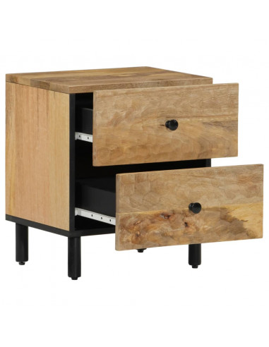 Comodini 2pz 40x33x46 cm in Legno Massello di Mango