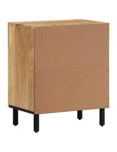 Comodino 50x33x60 cm in Legno Massello di Mango