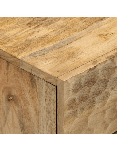 Comodino 50x33x60 cm in Legno Massello di Mango