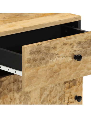 Comodino 50x33x60 cm in Legno Massello di Mango