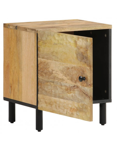 Comodino 40x33x46 cm in Legno Massello di Mango
