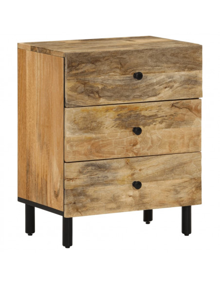 Comodino 50x33x60 cm in Legno Massello di Mango