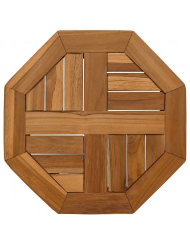 Piano per Tavolo 40x40x2,5 cm Ottagonale Legno Massello Teak