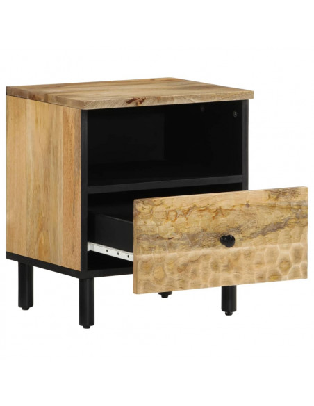 Comodini 2pz 40x33x46 cm in Legno Massello di Mango