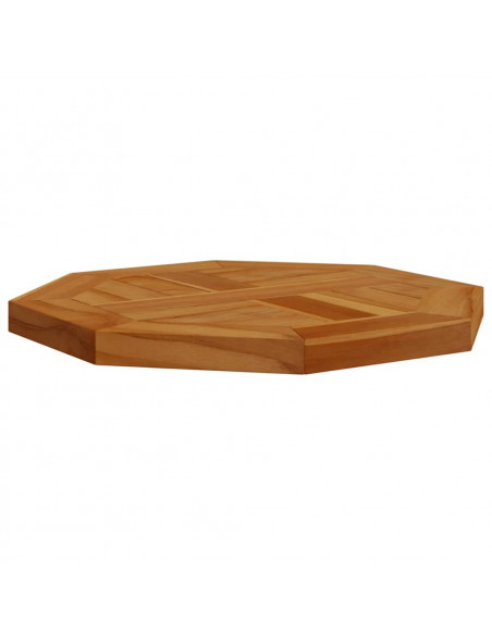 Piano per Tavolo 40x40x2,5 cm Ottagonale Legno Massello Teak