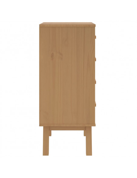Comodino OLDEN Marrone in Legno Massello di Pino