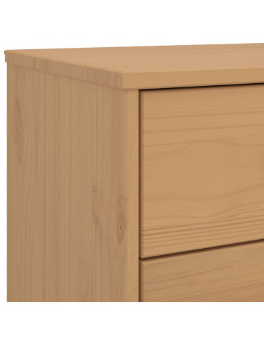 Comodino OLDEN Marrone in Legno Massello di Pino