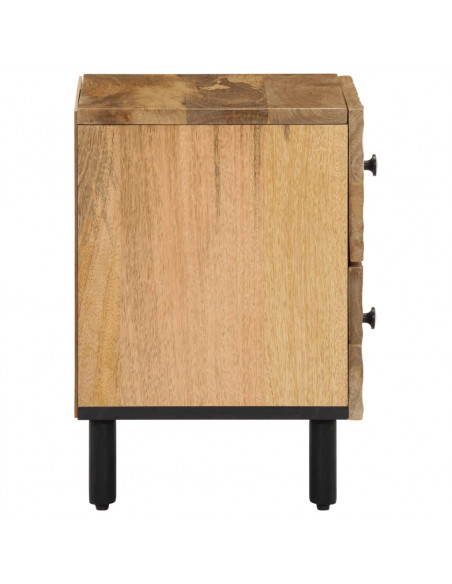 Comodino 40x33x46 cm in Legno Massello di Mango