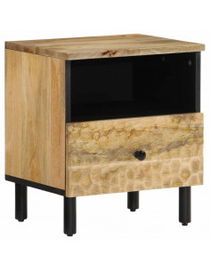 Comodino 40x33x46 cm in Legno Massello di Mango 2