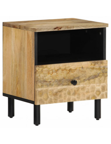 Comodino 40x33x46 cm in Legno Massello di Mango