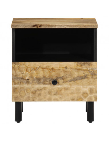Comodino 40x33x46 cm in Legno Massello di Mango