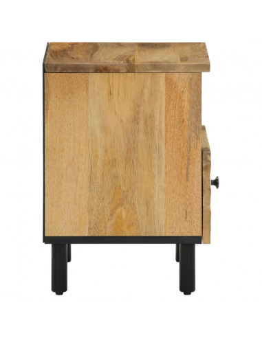 Comodino 40x33x46 cm in Legno Massello di Mango