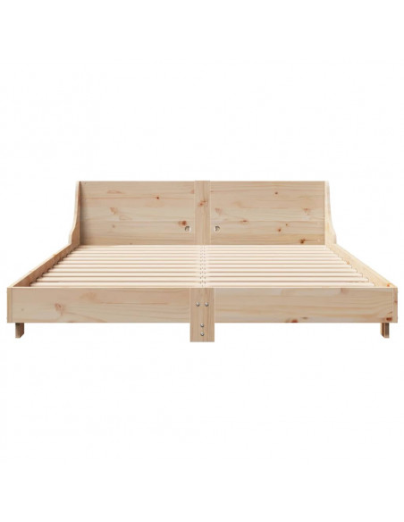 Giroletto con Testiera 135x190 cm in Legno Massello di Pino
