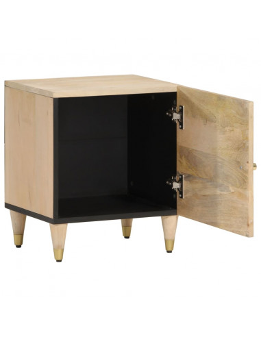 Comodino 40x33x46 cm in Legno Massello di Mango