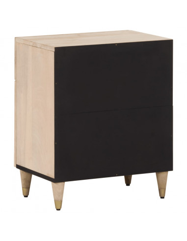 Comodino 50x33x60 cm in Legno Massello di Mango