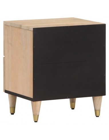 Comodini 2pz 40x33x46 cm in Legno Massello di Mango