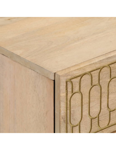 Comodini 2pz 40x33x46 cm in Legno Massello di Mango