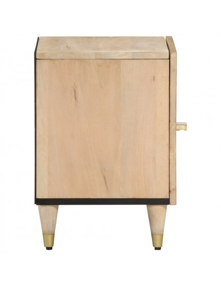 Comodini 2pz 40x33x46 cm in Legno Massello di Mango