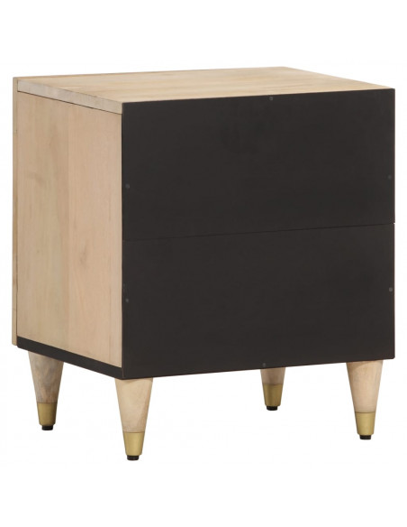 Comodini 2pz 40x33x46 cm in Legno Massello di Mango