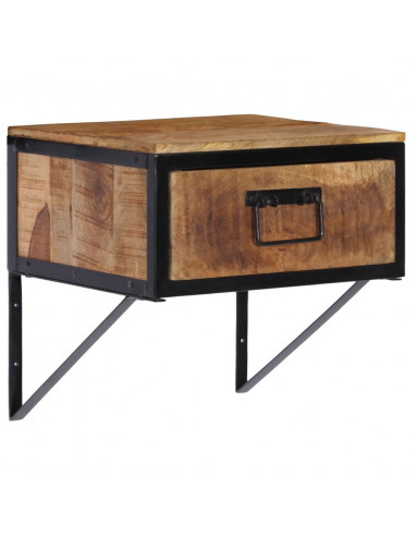 Comodino 40x35x40 cm in Legno Massello di Mango