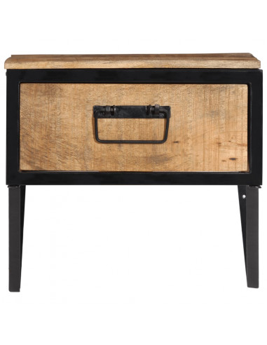 Comodino 40x35x40 cm in Legno Massello di Mango