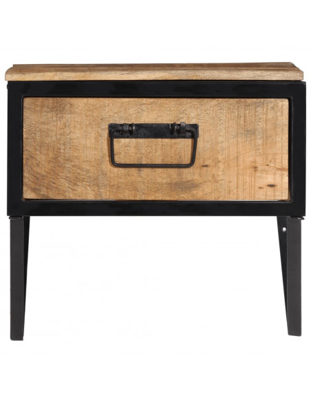 Comodino 40x35x40 cm in Legno Massello di Mango