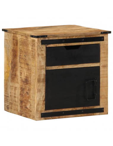 Comodino 45x40x45 cm in Legno Massello di Mango