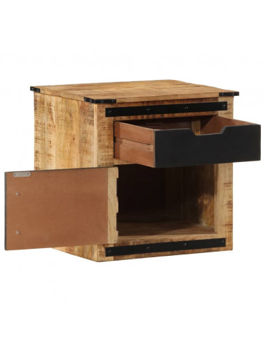 Comodino 45x40x45 cm in Legno Massello di Mango
