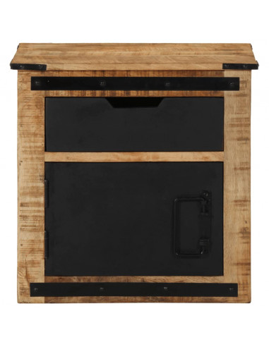 Comodino 45x40x45 cm in Legno Massello di Mango