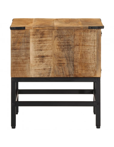 Comodino 40x40x45 cm in Legno Massello di Mango