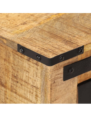 Comodino 40x40x45 cm in Legno Massello di Mango