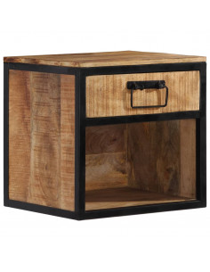 Comodino 40x35x40 cm in Legno Massello di Mango 2
