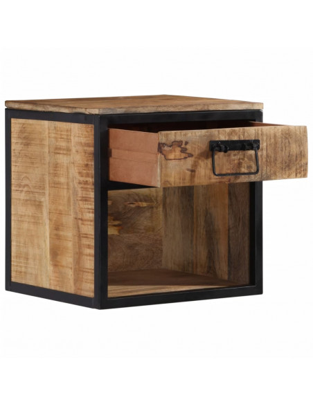 Comodino 40x35x40 cm in Legno Massello di Mango