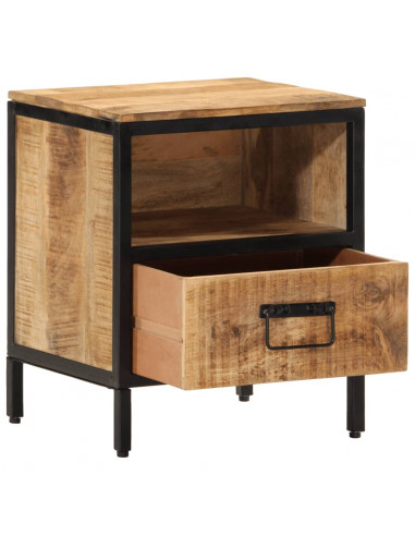 Comodino 40x35x50 cm in Legno Massello di Mango