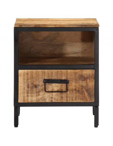 Comodino 40x35x50 cm in Legno Massello di Mango